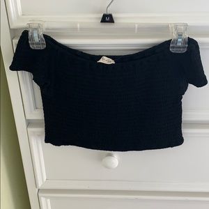 brandy melville off the shoulder crop top